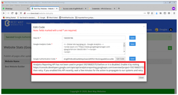 Step 34. Enable Analytics Reporting API Step 34. Enable Analytics Reporting API