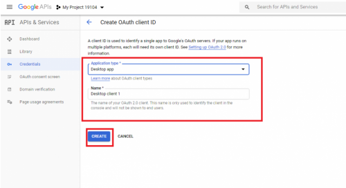 Step 23. Create Oath ID and name the application Step 23. Create Oath ID and name the application